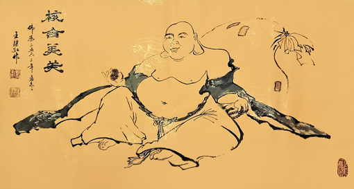 王继红作品6《核合美美》规格：三尺整张.售价：3000元